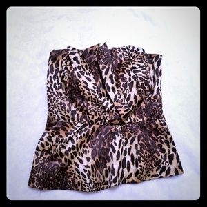 Cheetah strapless corset